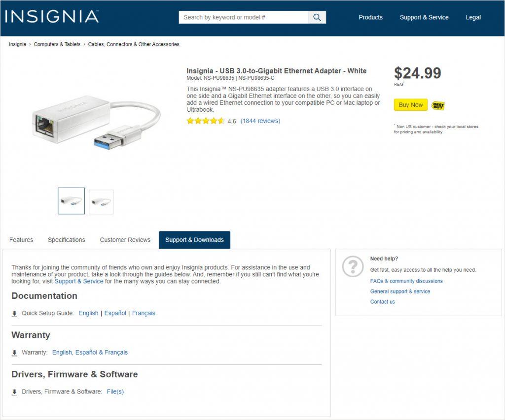 insignia usb to hdmi adapter software